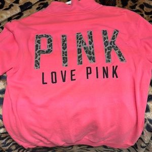 Vs pink quarter zip